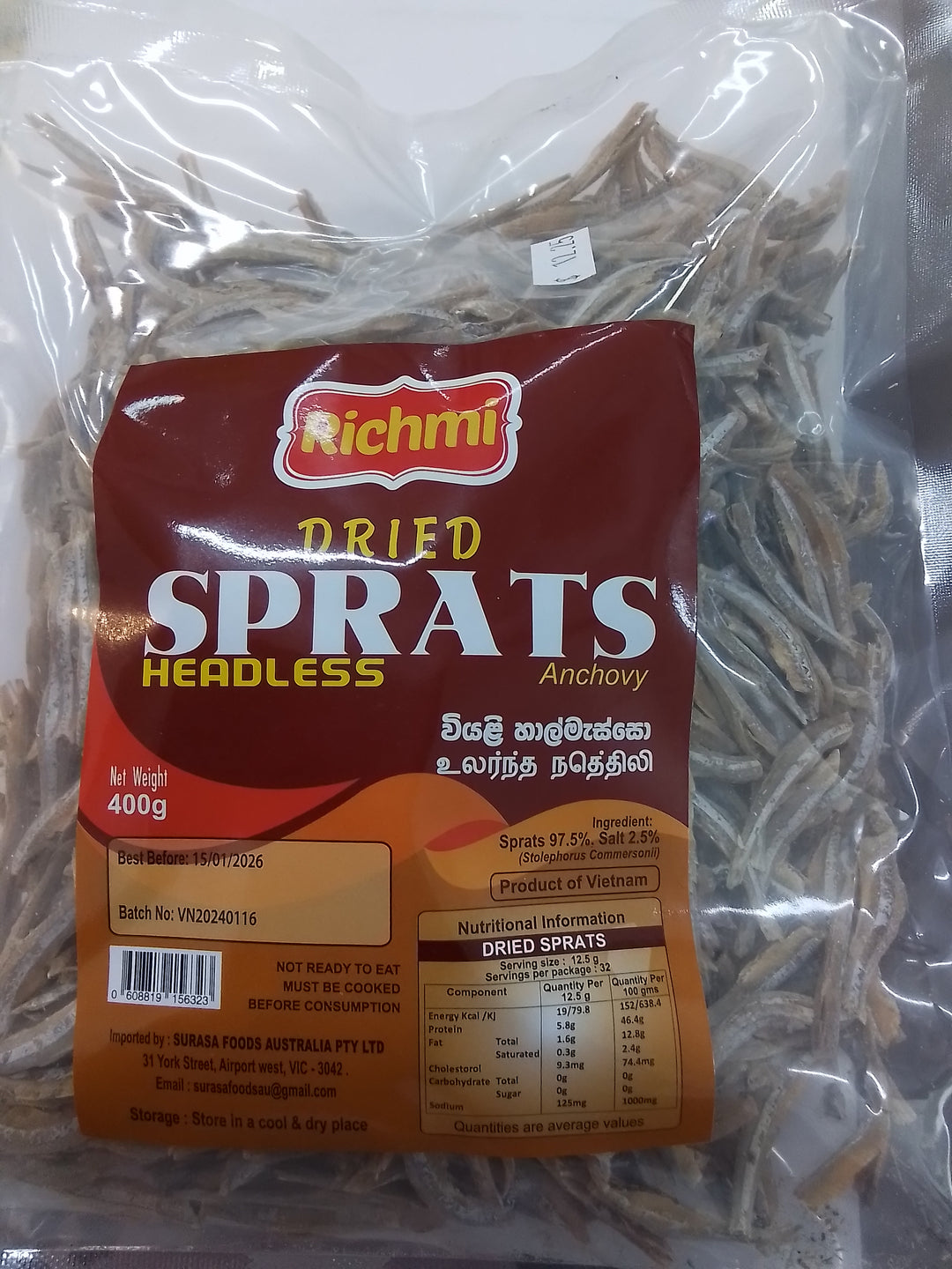 Richmi dried sprats headless