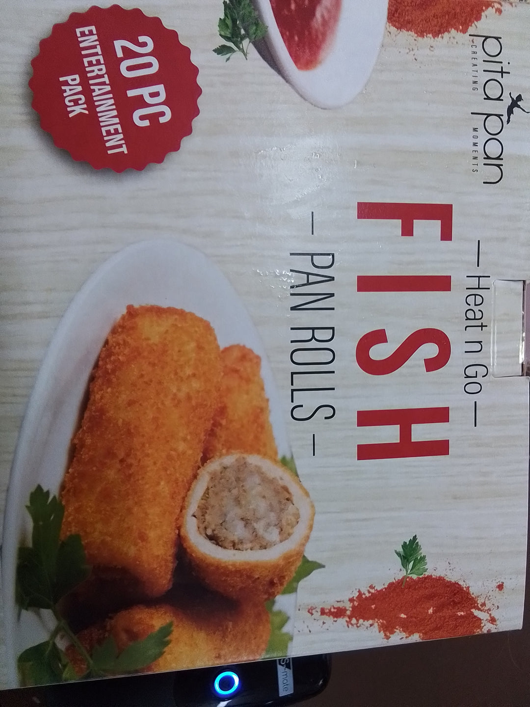 Pita pan fish rolls